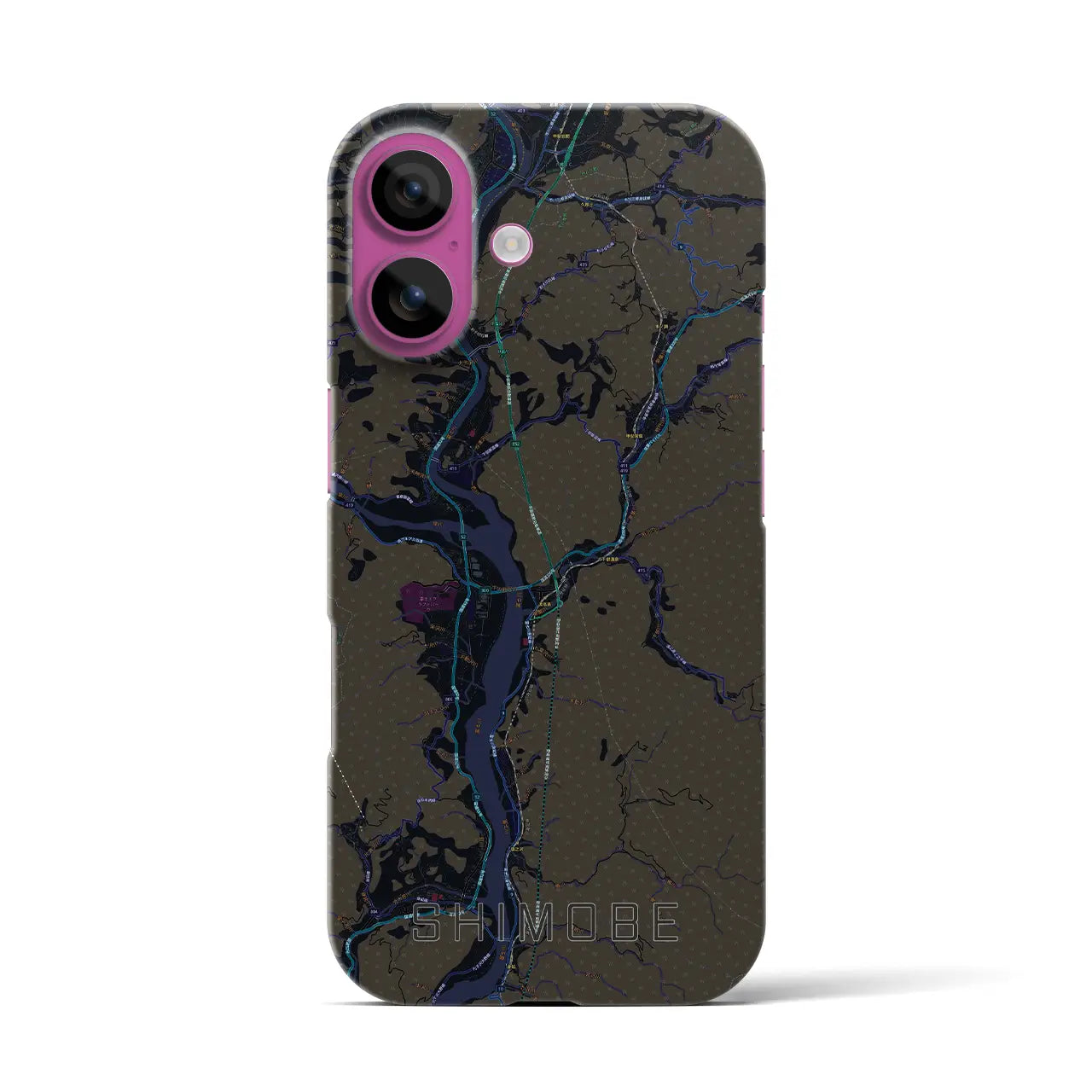 【下部(山梨県)】地図柄iPhoneケース(バックカバータイプ)