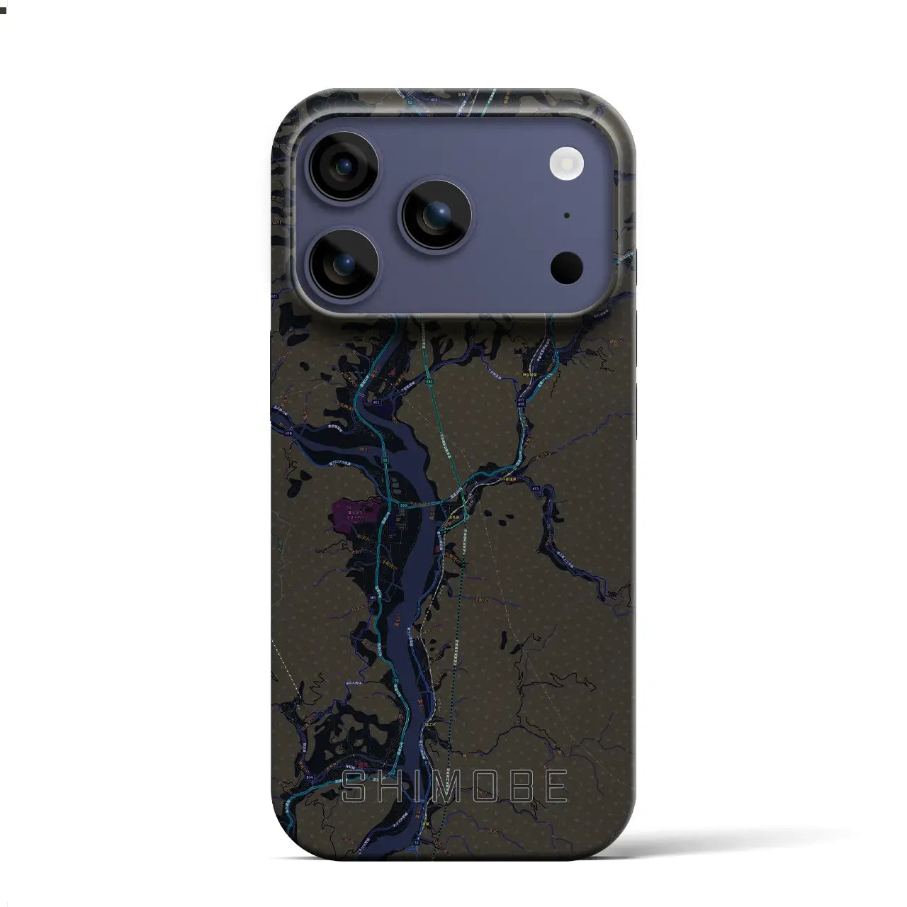 【下部(山梨県)】地図柄iPhoneケース(バックカバータイプ)