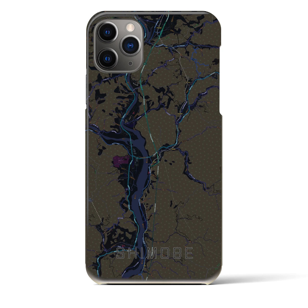 【下部(山梨県)】地図柄iPhoneケース(バックカバータイプ)