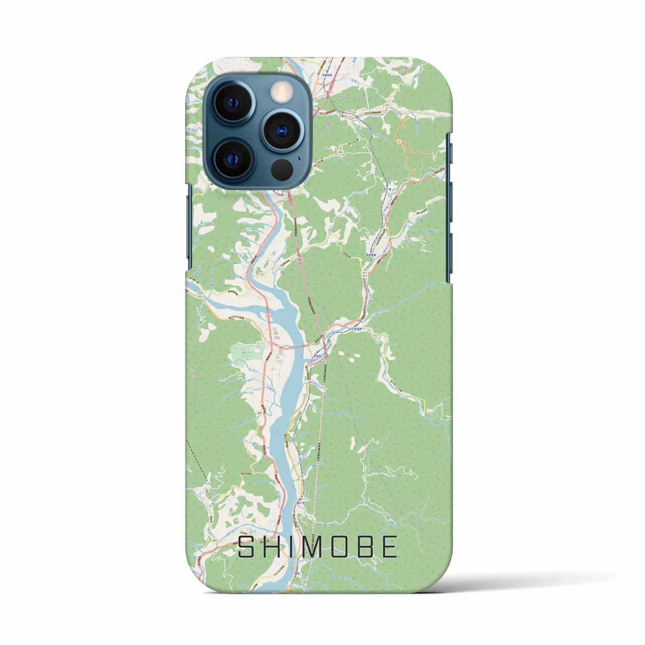 【下部(山梨県)】地図柄iPhoneケース(バックカバータイプ)