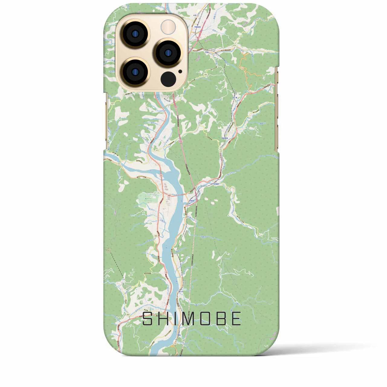 【下部(山梨県)】地図柄iPhoneケース(バックカバータイプ)