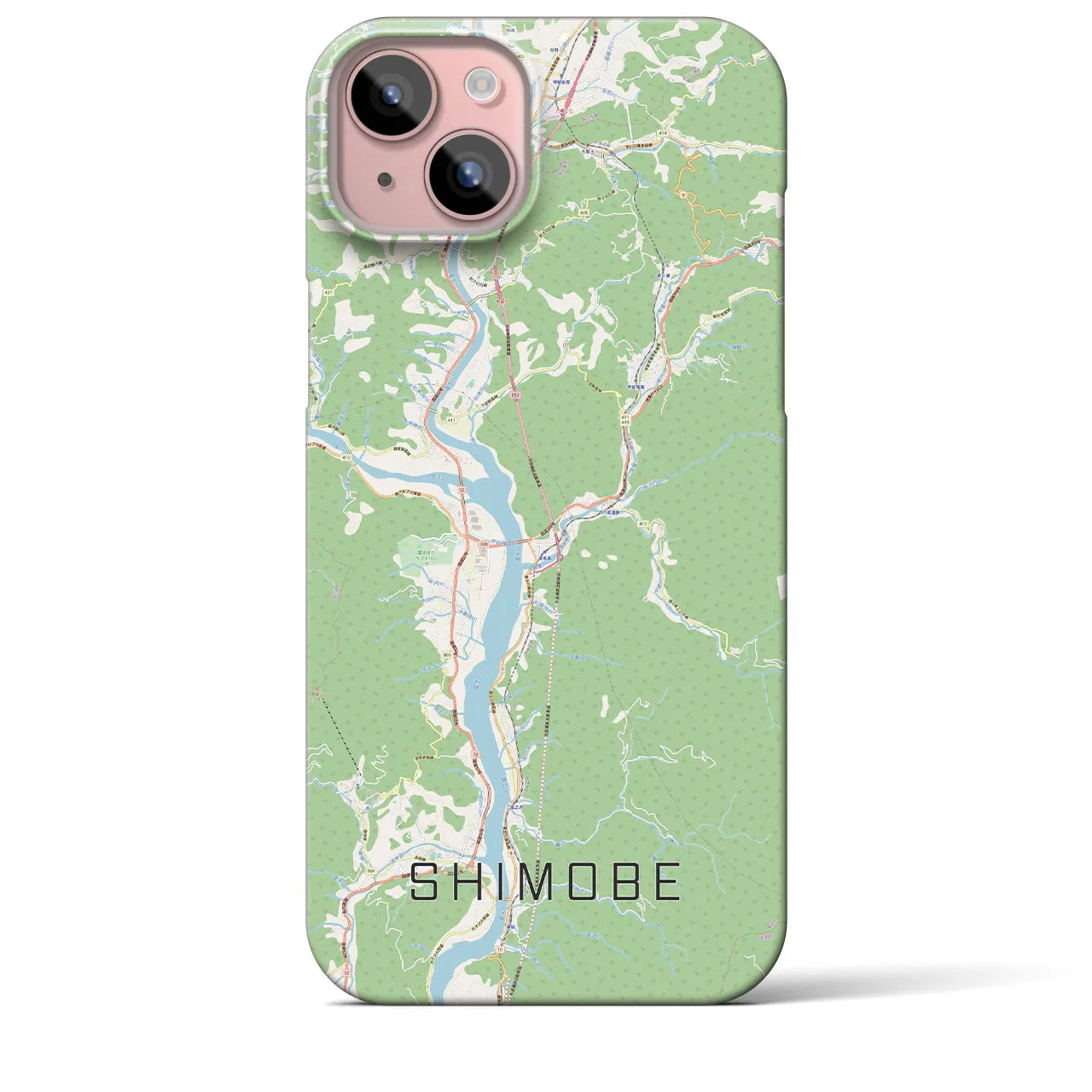 【下部(山梨県)】地図柄iPhoneケース(バックカバータイプ)