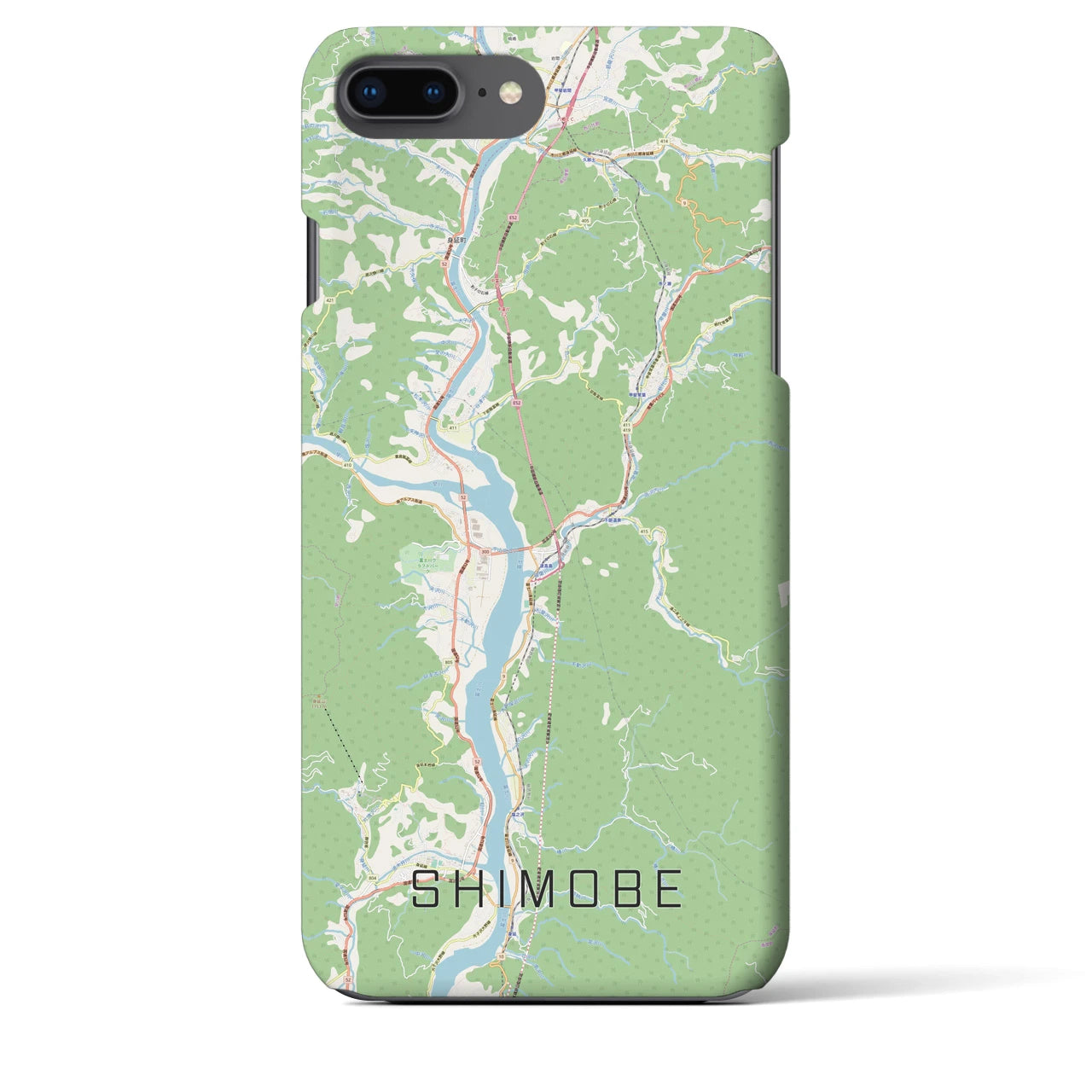 【下部(山梨県)】地図柄iPhoneケース(バックカバータイプ)