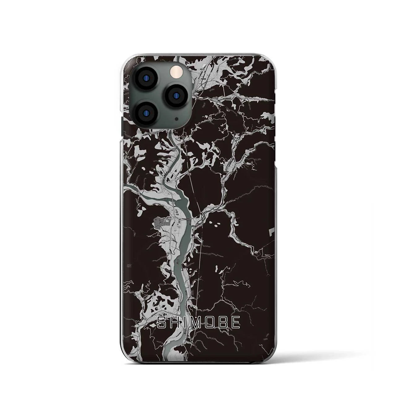 【下部(山梨県)】地図柄iPhoneケース(クリアタイプ)