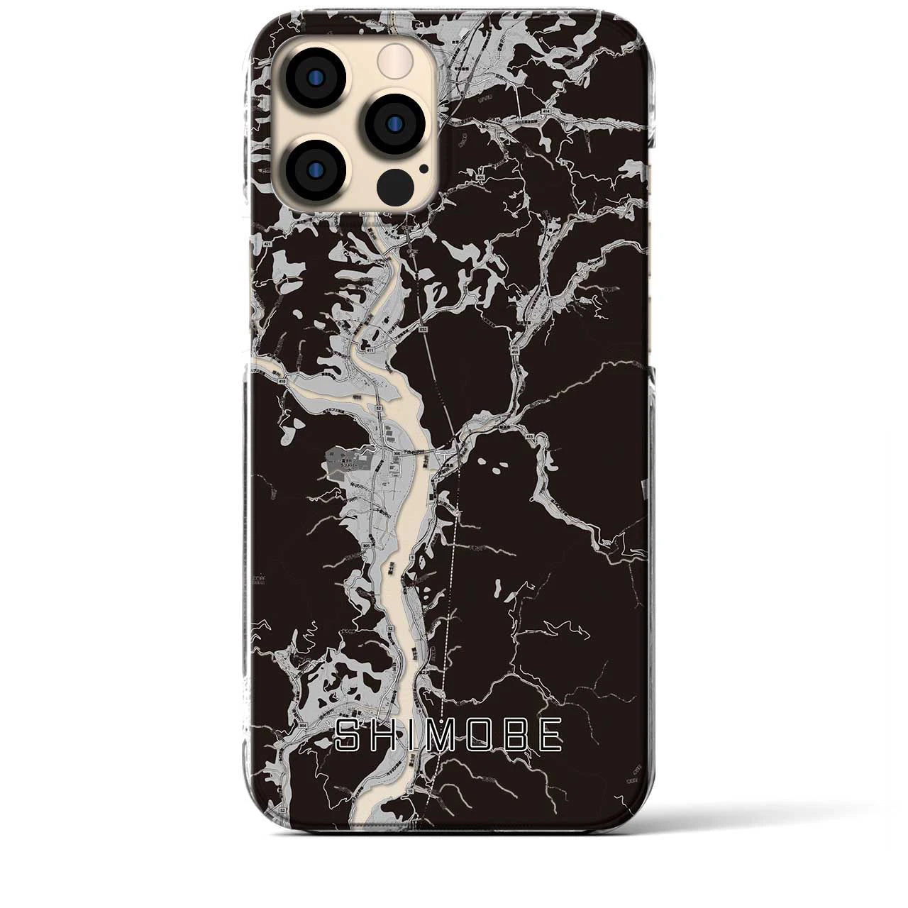 【下部(山梨県)】地図柄iPhoneケース(クリアタイプ)