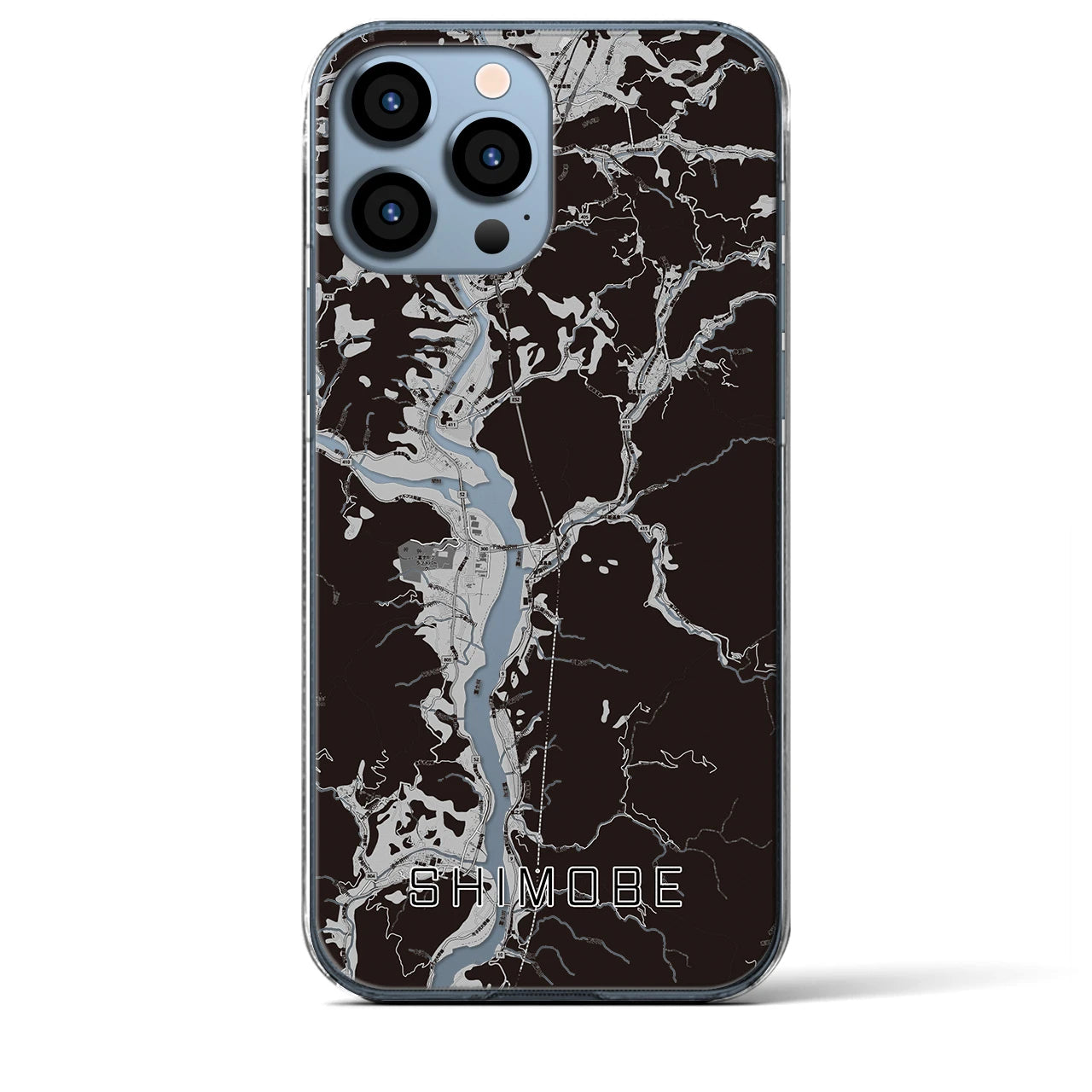 【下部(山梨県)】地図柄iPhoneケース(クリアタイプ)