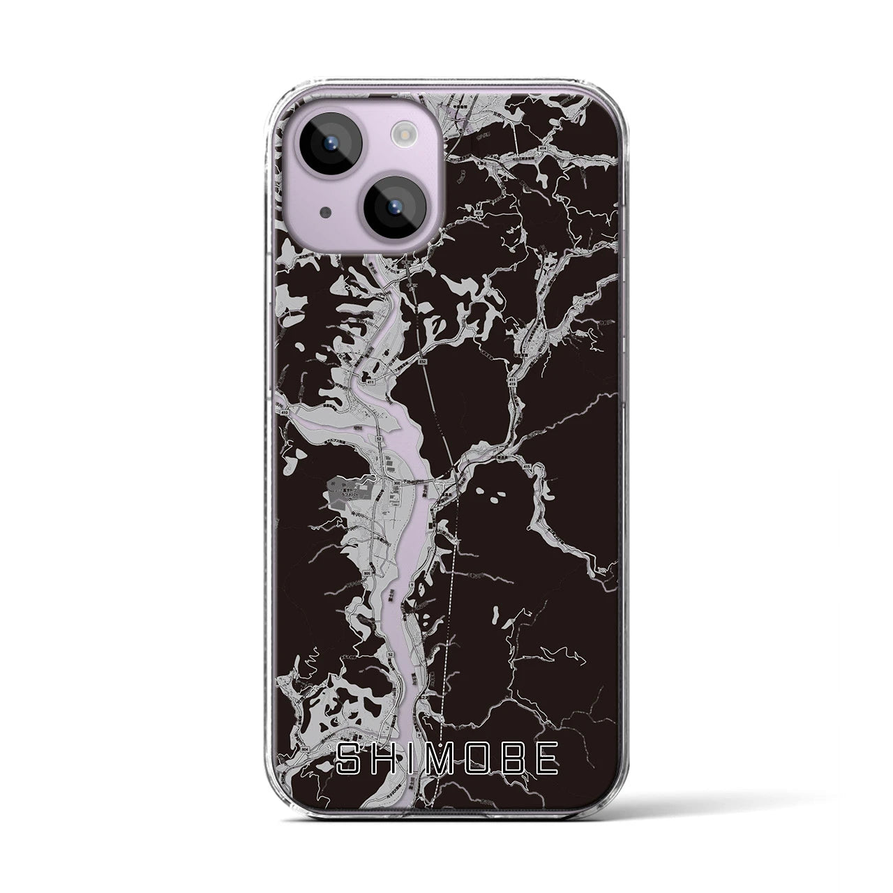 【下部(山梨県)】地図柄iPhoneケース(クリアタイプ)