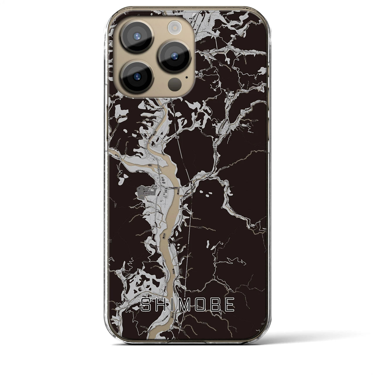 【下部(山梨県)】地図柄iPhoneケース(クリアタイプ)