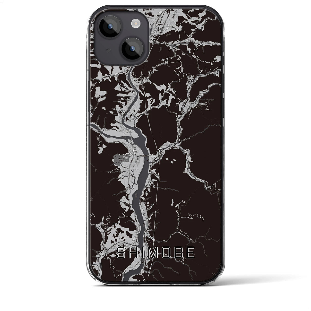 【下部(山梨県)】地図柄iPhoneケース(クリアタイプ)