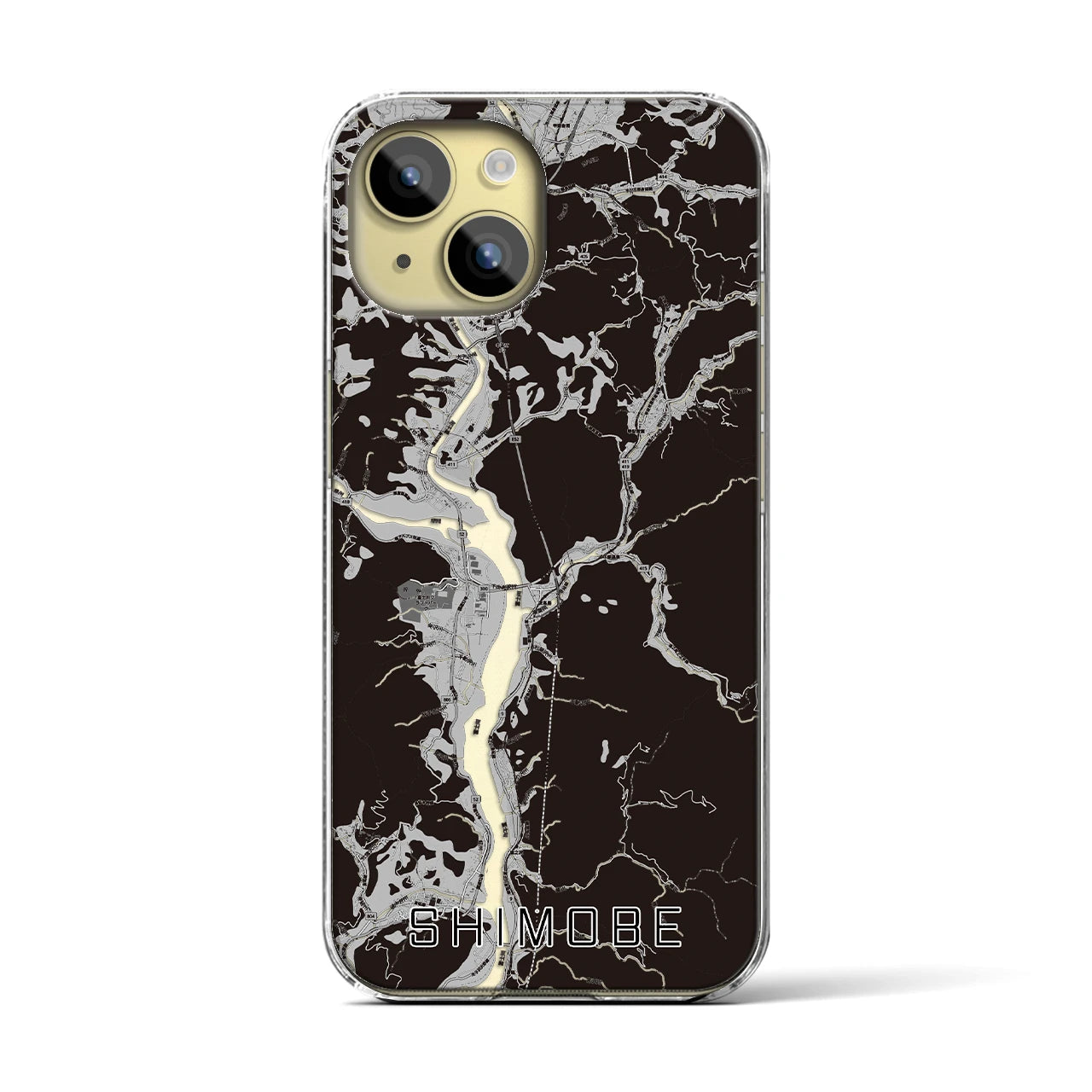 【下部(山梨県)】地図柄iPhoneケース(クリアタイプ)