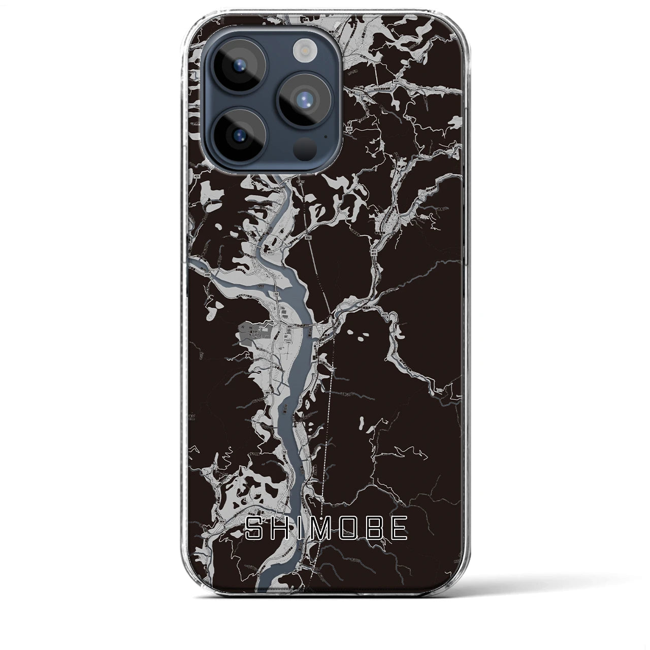 【下部(山梨県)】地図柄iPhoneケース(クリアタイプ)