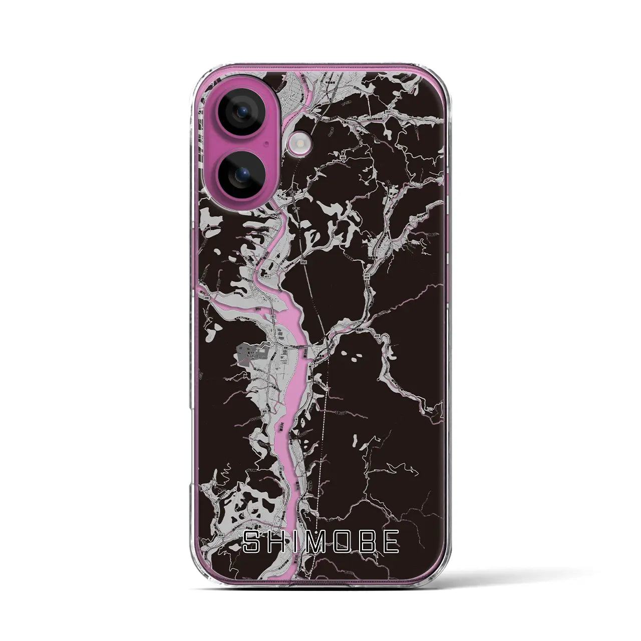 【下部(山梨県)】地図柄iPhoneケース(クリアタイプ)