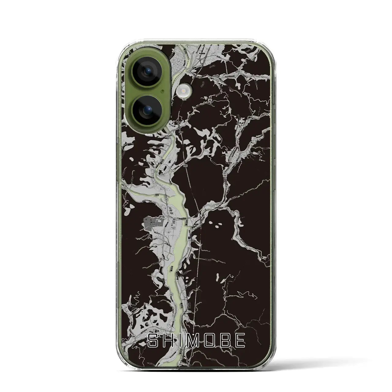 【下部(山梨県)】地図柄iPhoneケース(クリアタイプ)