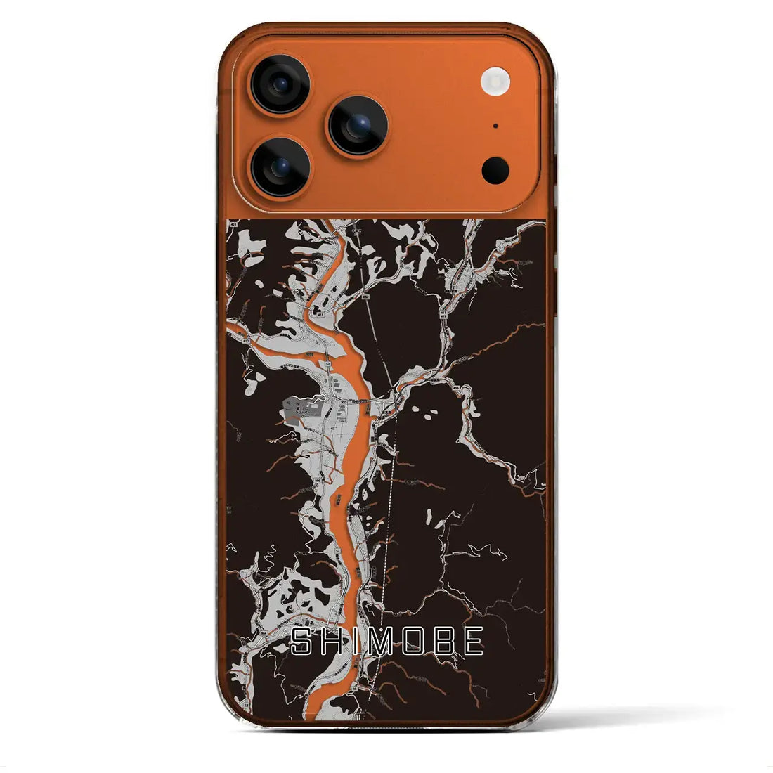 【下部(山梨県)】地図柄iPhoneケース(クリアタイプ)