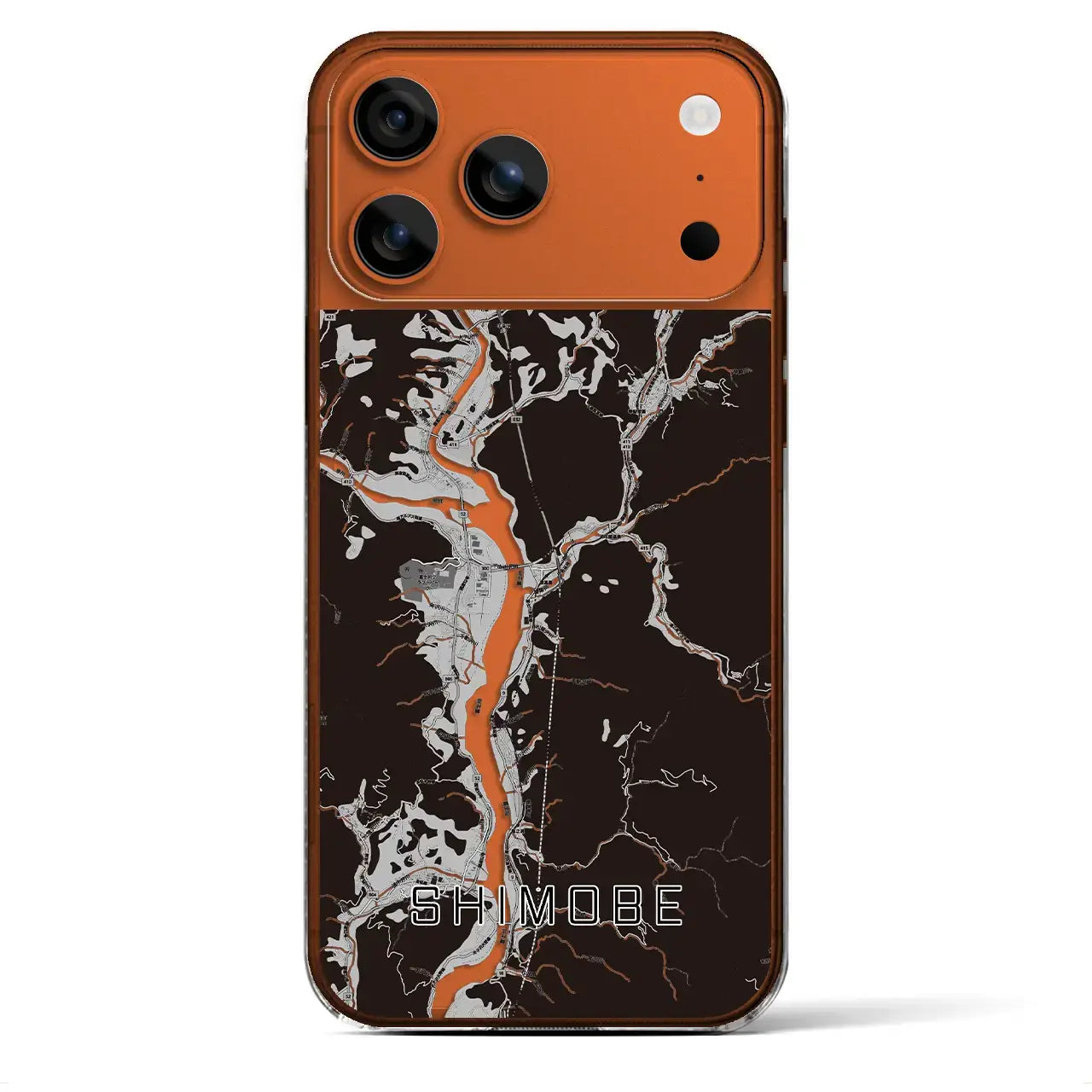 【下部(山梨県)】地図柄iPhoneケース(クリアタイプ)