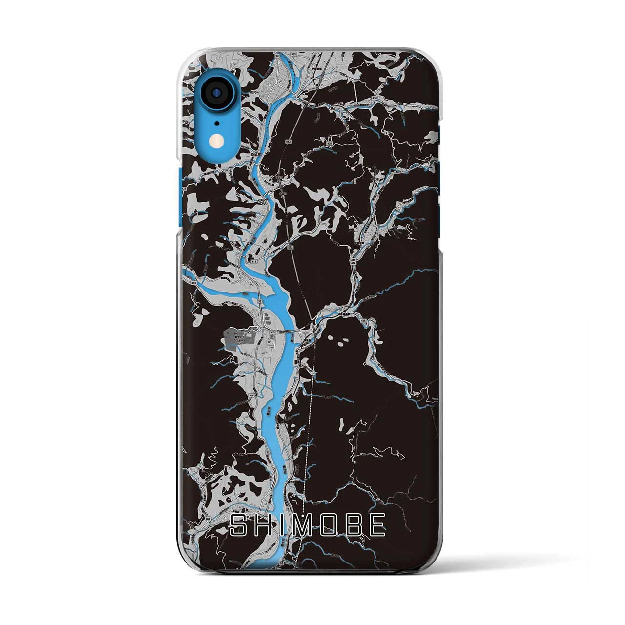 【下部(山梨県)】地図柄iPhoneケース(クリアタイプ)