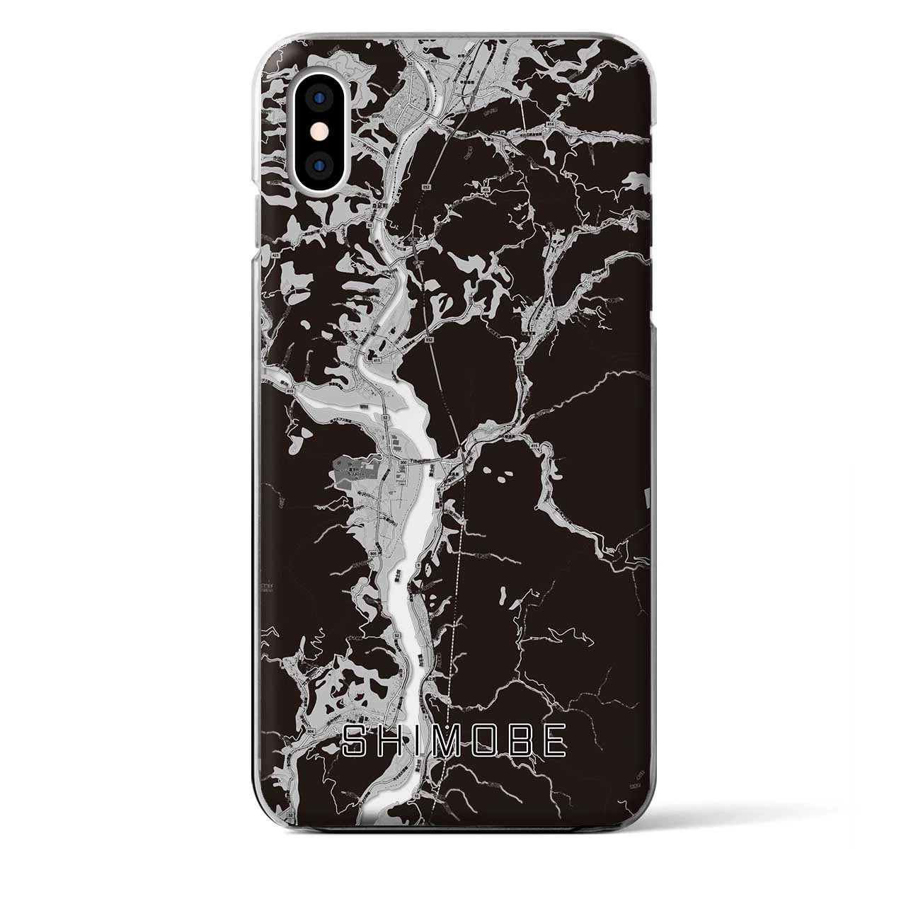 【下部(山梨県)】地図柄iPhoneケース(クリアタイプ)