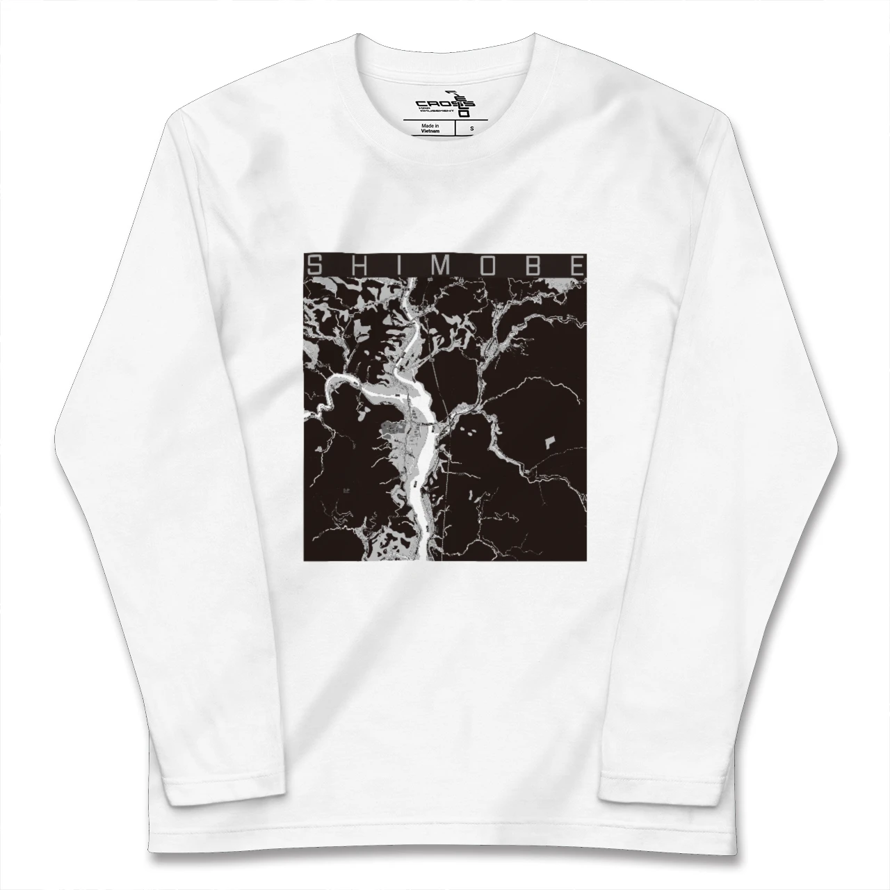 【下部(山梨県)】地図柄ロングスリーブTシャツ