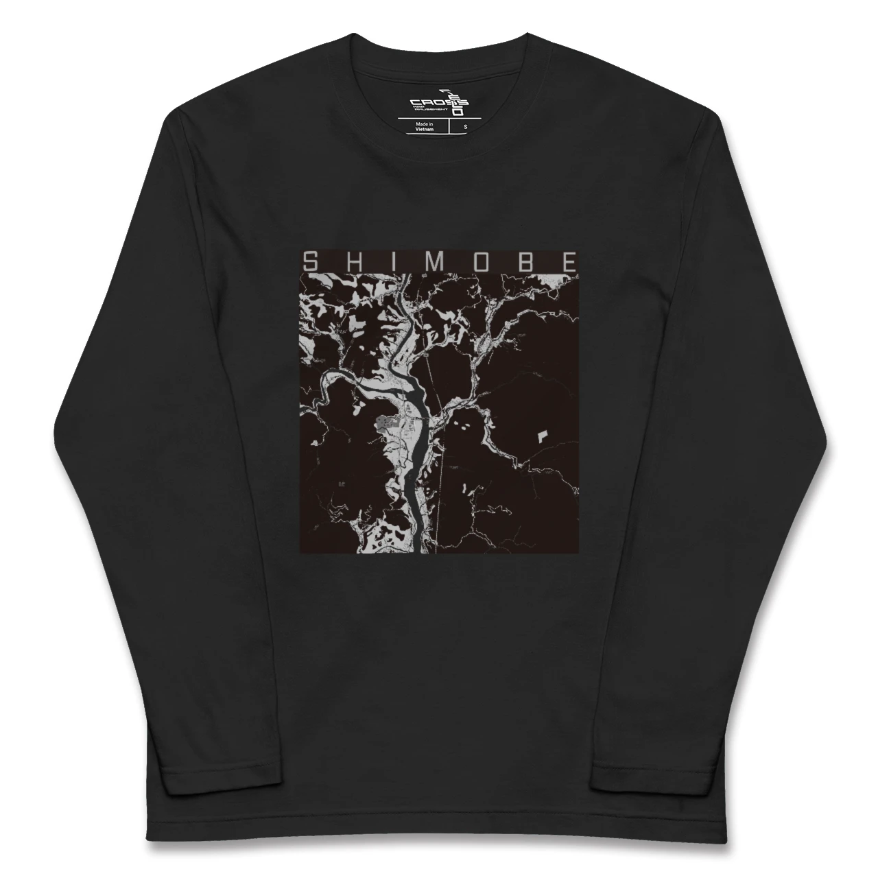 【下部(山梨県)】地図柄ロングスリーブTシャツ