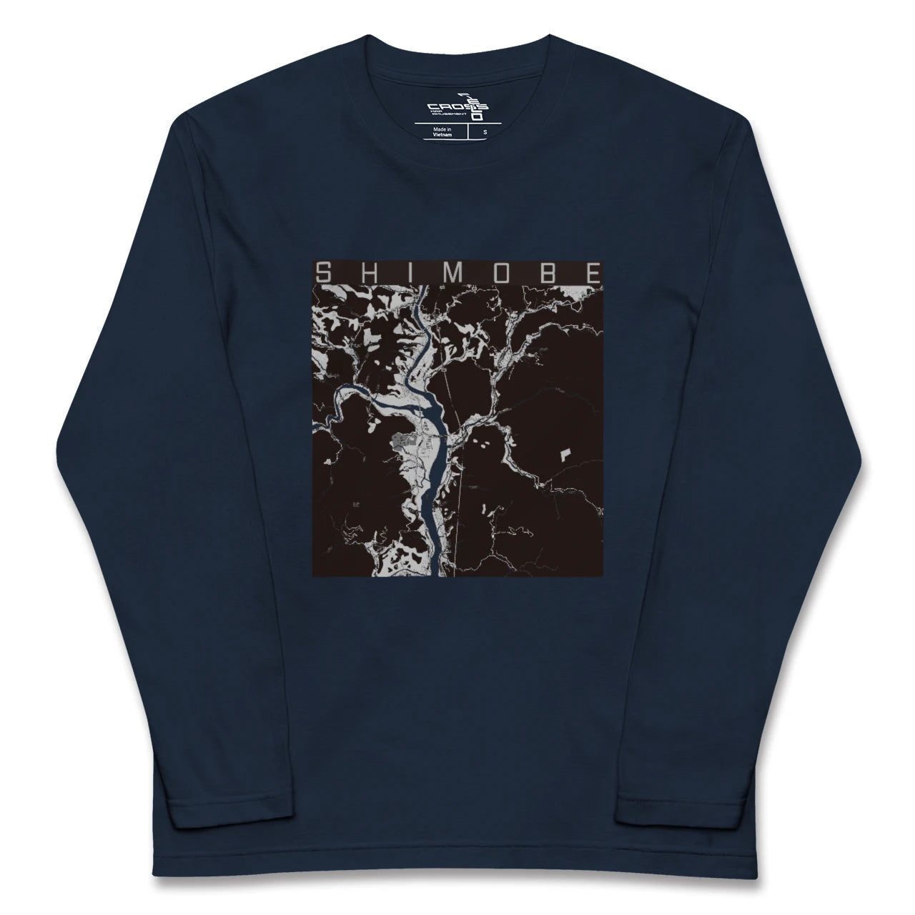 【下部(山梨県)】地図柄ロングスリーブTシャツ