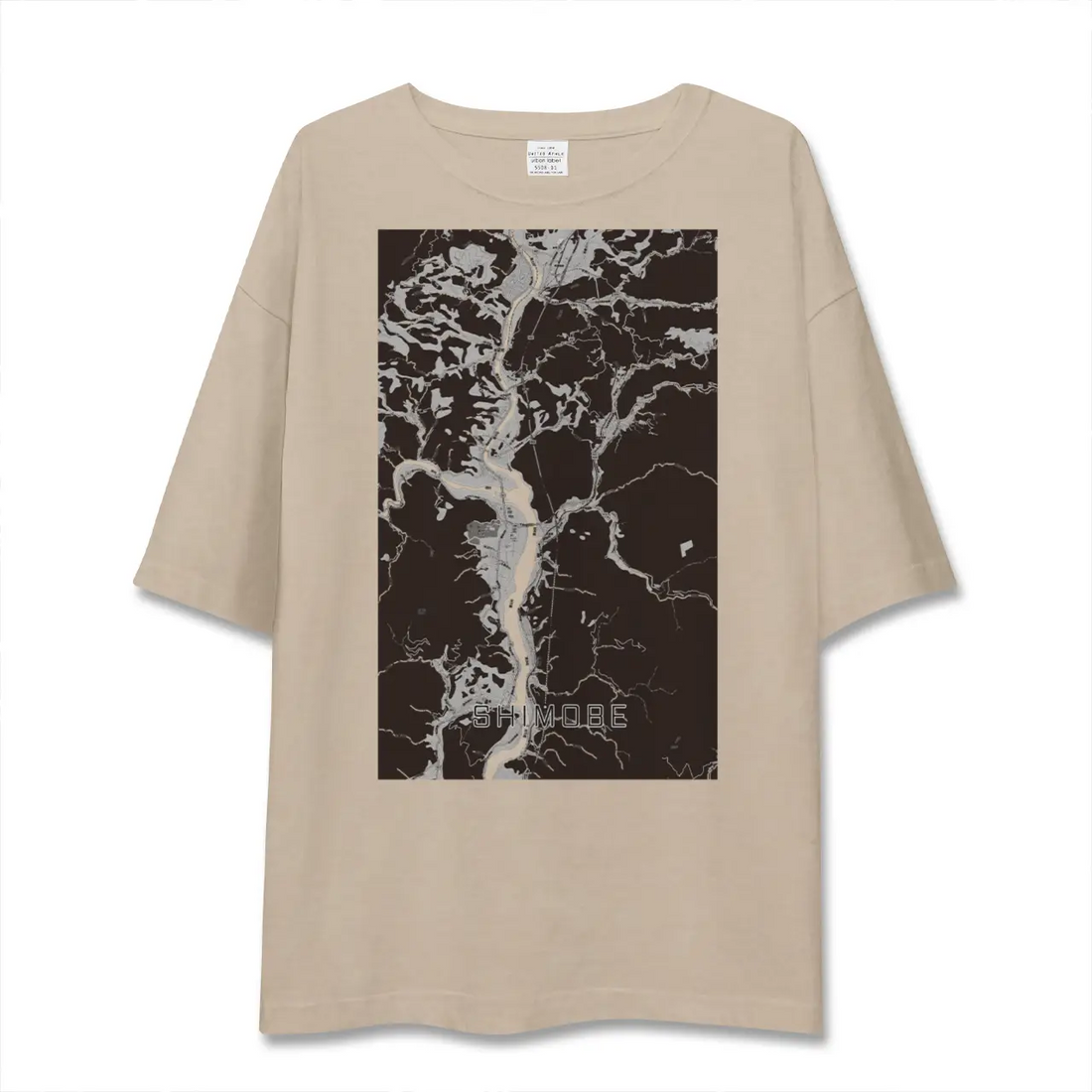 【下部(山梨県)】地図柄ビッグシルエットTシャツ