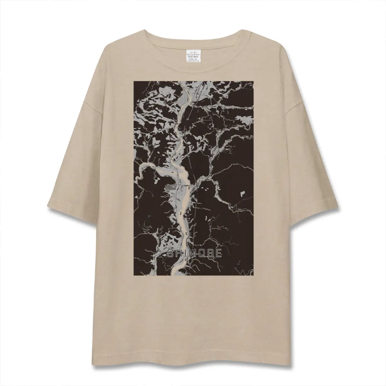 【下部(山梨県)】地図柄ビッグシルエットTシャツ