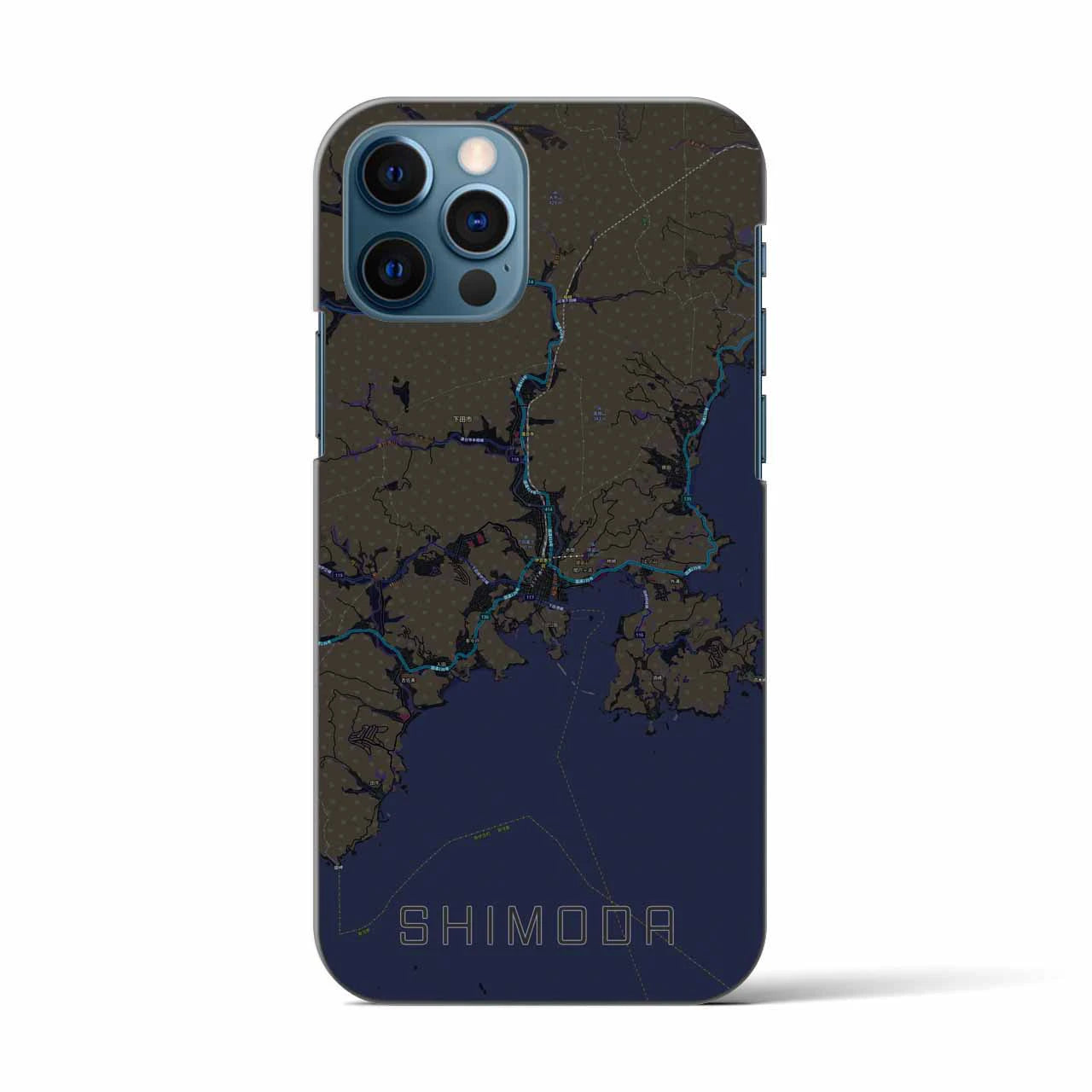 【下田(静岡県)】地図柄iPhoneケース(バックカバータイプ)