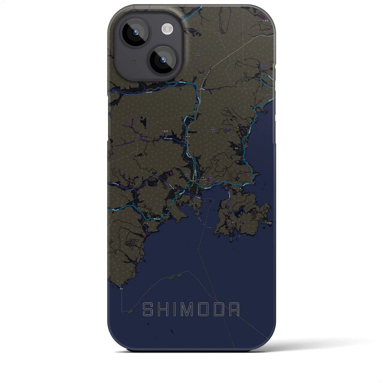 【下田(静岡県)】地図柄iPhoneケース(バックカバータイプ)