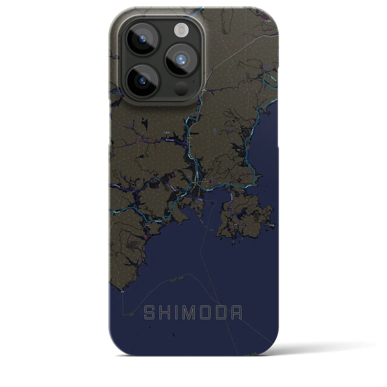 【下田(静岡県)】地図柄iPhoneケース(バックカバータイプ)
