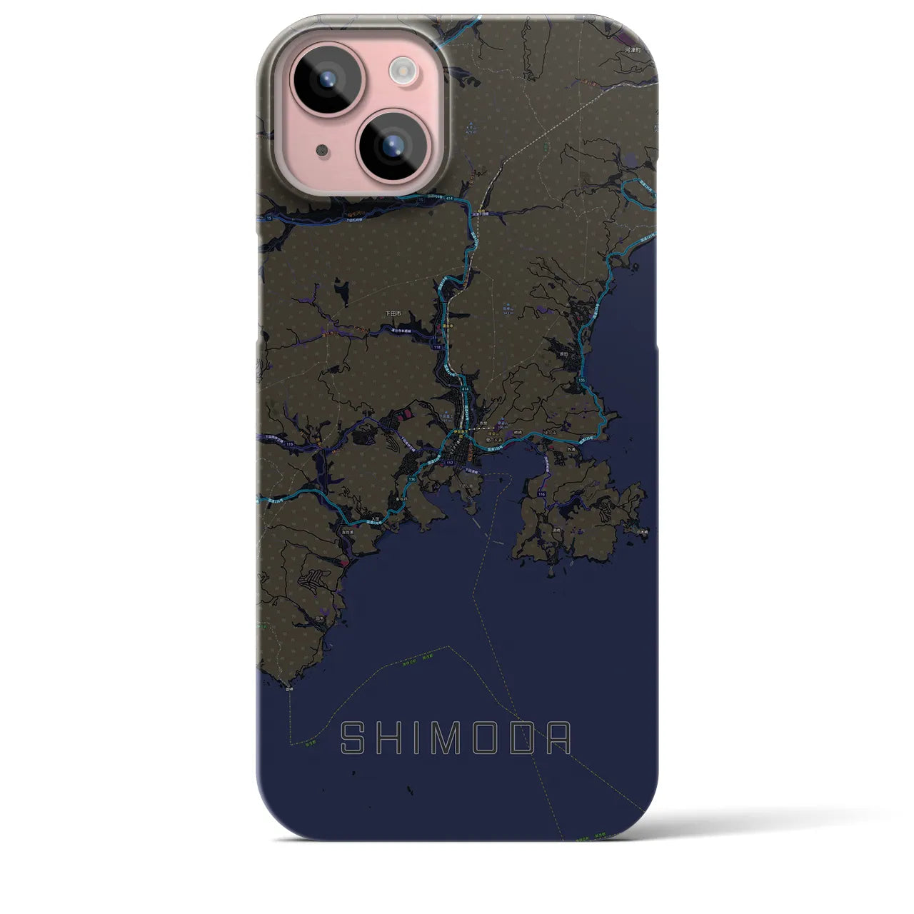 【下田(静岡県)】地図柄iPhoneケース(バックカバータイプ)