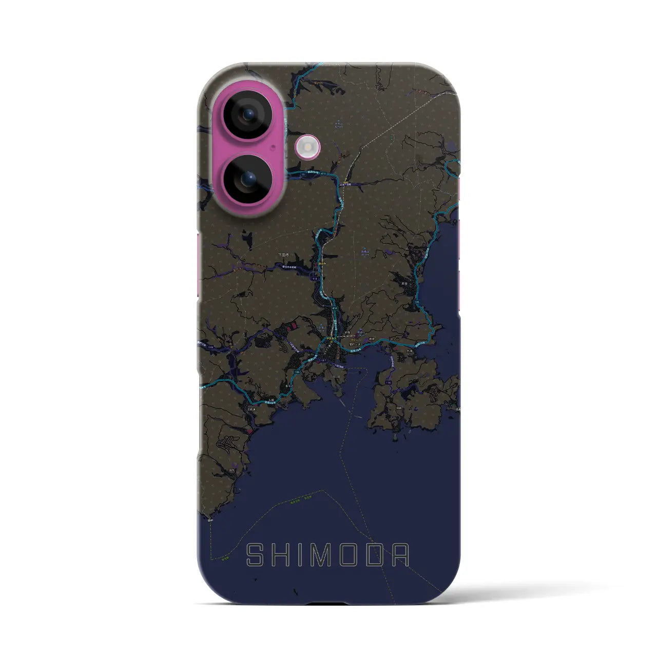 【下田(静岡県)】地図柄iPhoneケース(バックカバータイプ)