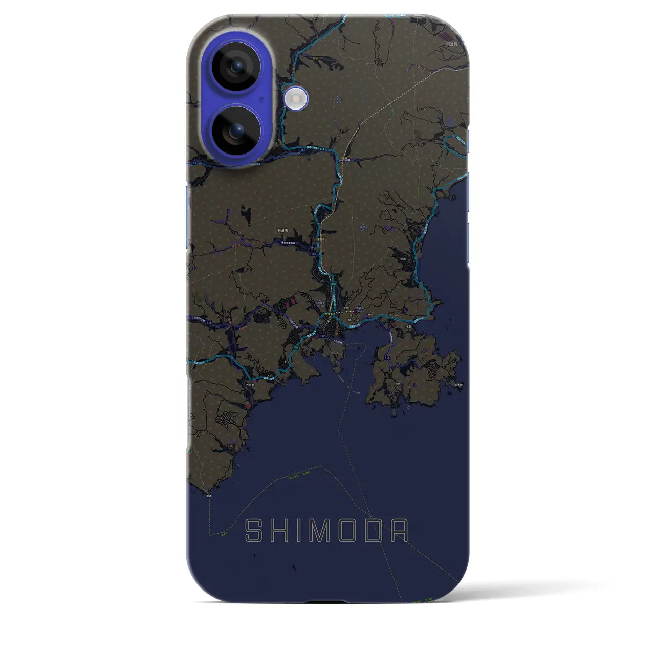 【下田(静岡県)】地図柄iPhoneケース(バックカバータイプ)