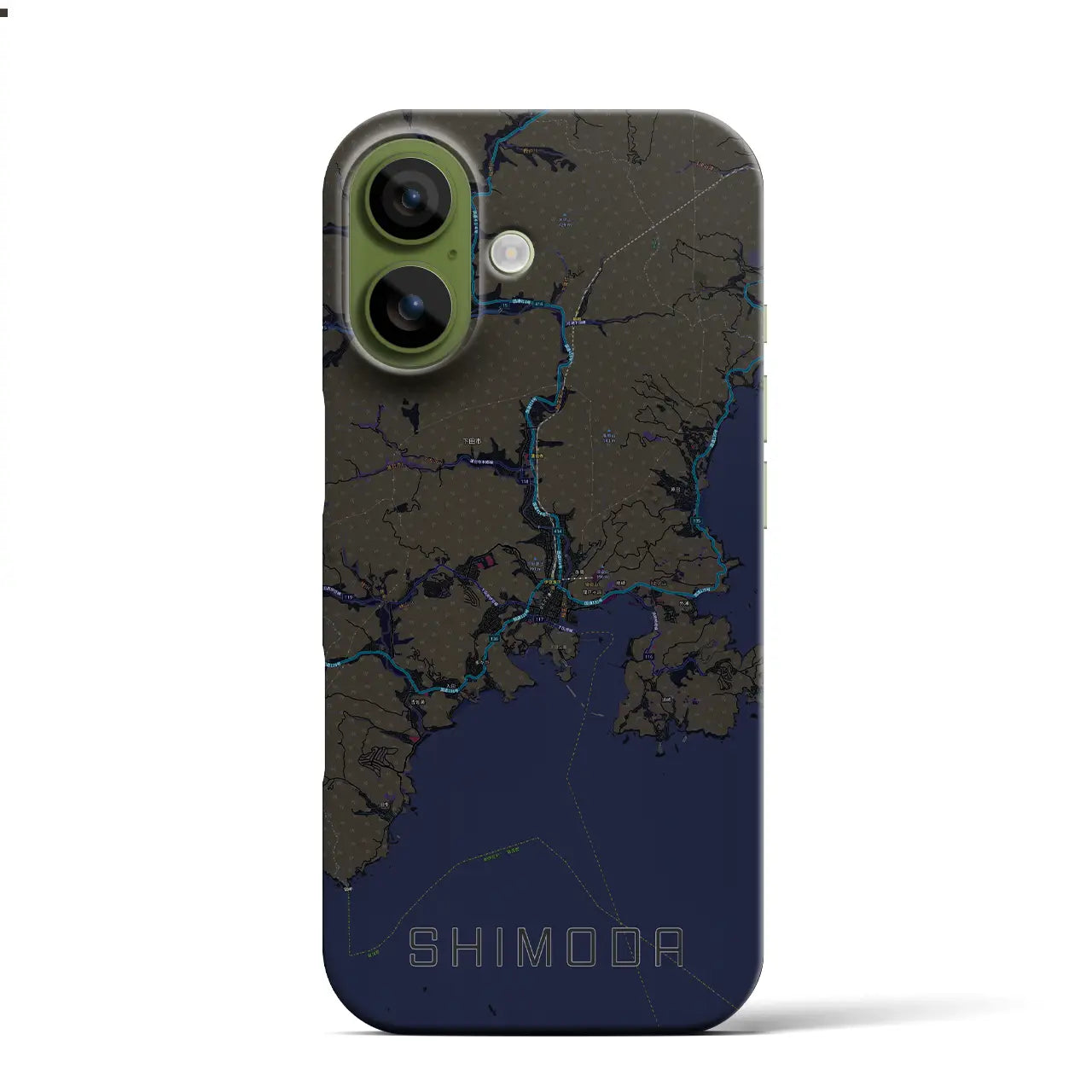 【下田(静岡県)】地図柄iPhoneケース(バックカバータイプ)