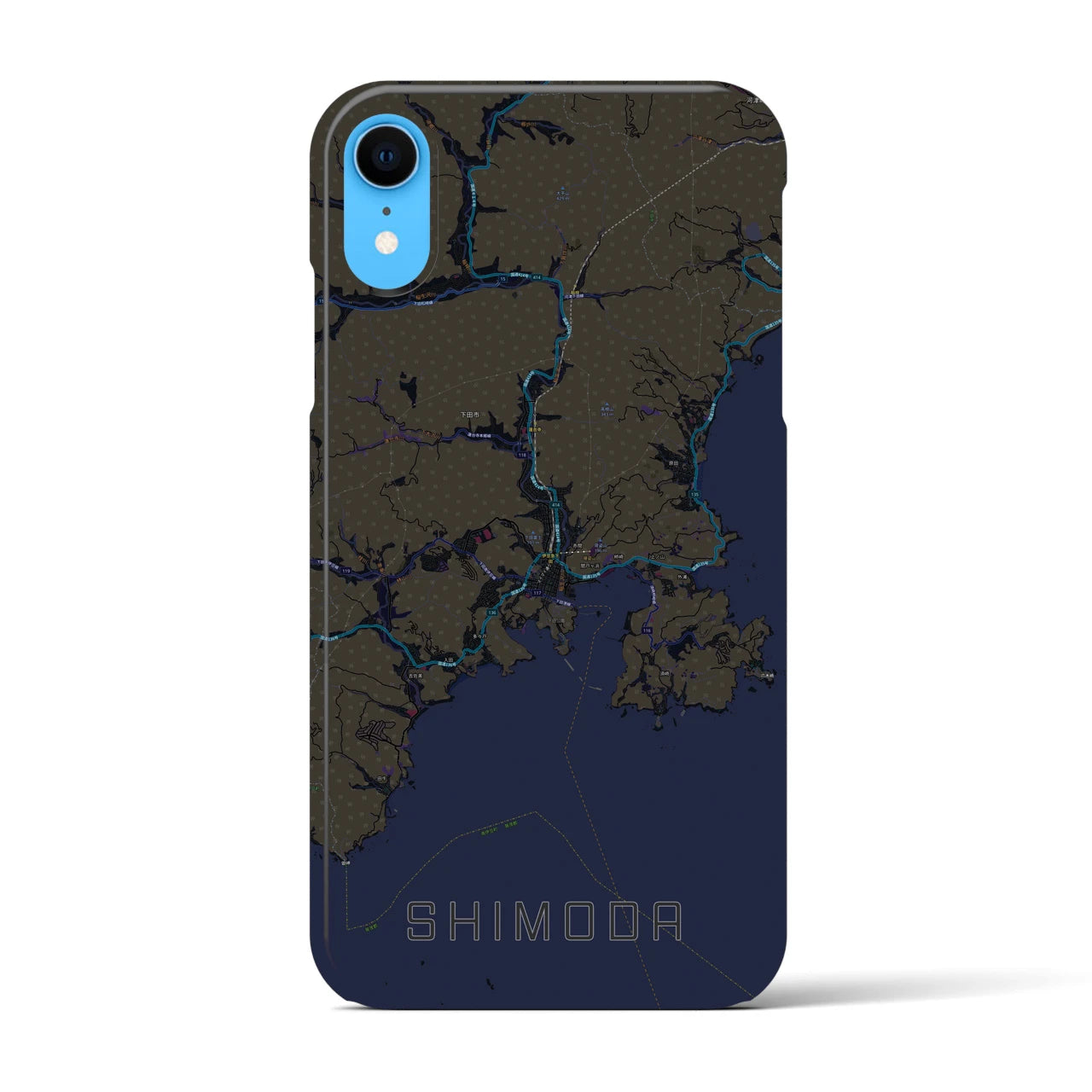 【下田(静岡県)】地図柄iPhoneケース(バックカバータイプ)