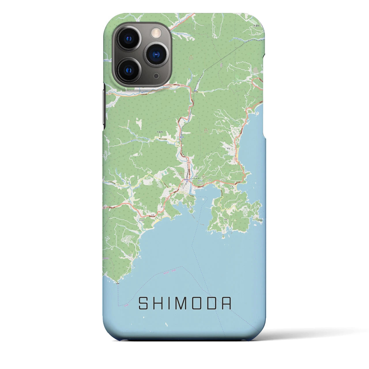 【下田(静岡県)】地図柄iPhoneケース(バックカバータイプ)