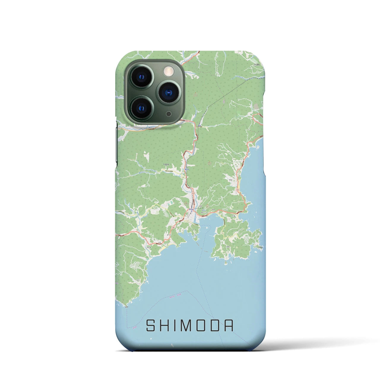 【下田(静岡県)】地図柄iPhoneケース(バックカバータイプ)