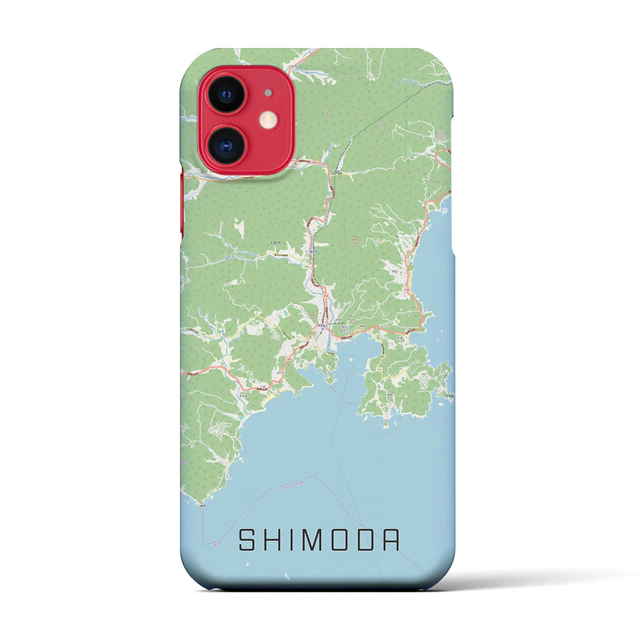 【下田(静岡県)】地図柄iPhoneケース(バックカバータイプ)