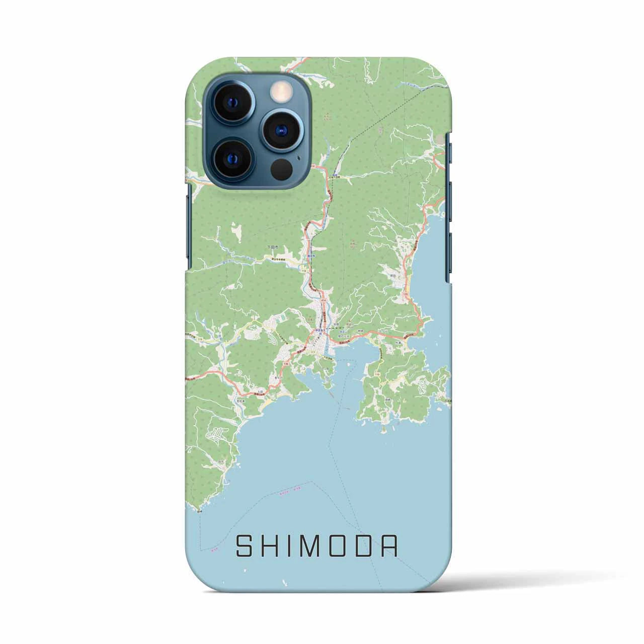 【下田(静岡県)】地図柄iPhoneケース(バックカバータイプ)