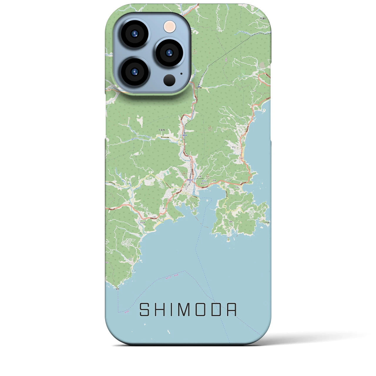 【下田(静岡県)】地図柄iPhoneケース(バックカバータイプ)