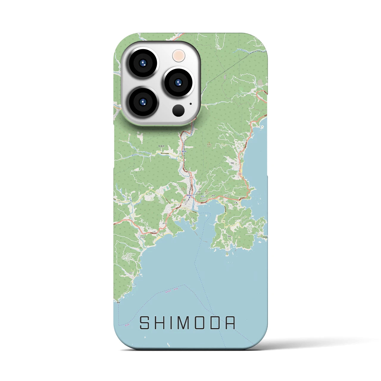 【下田(静岡県)】地図柄iPhoneケース(バックカバータイプ)