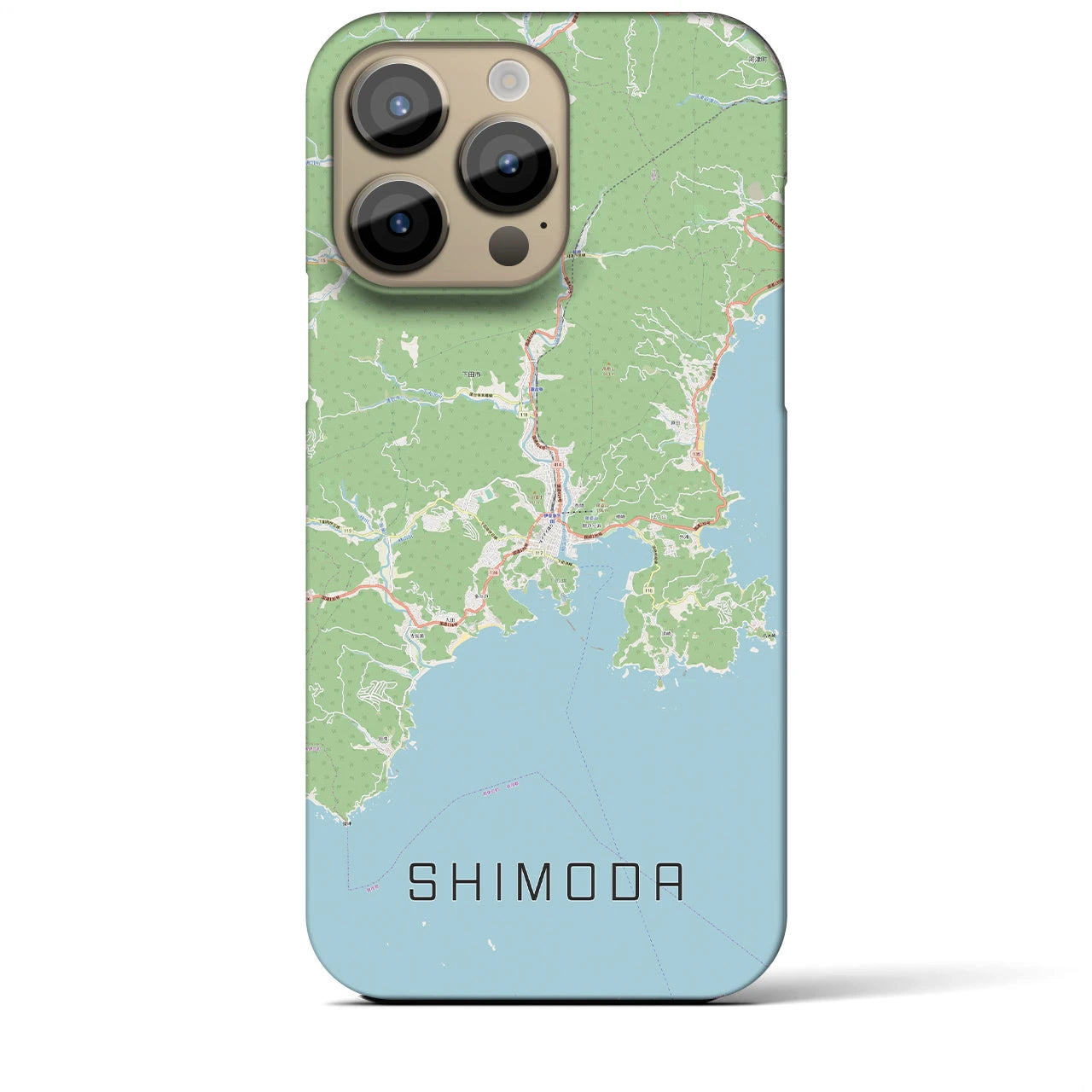【下田(静岡県)】地図柄iPhoneケース(バックカバータイプ)