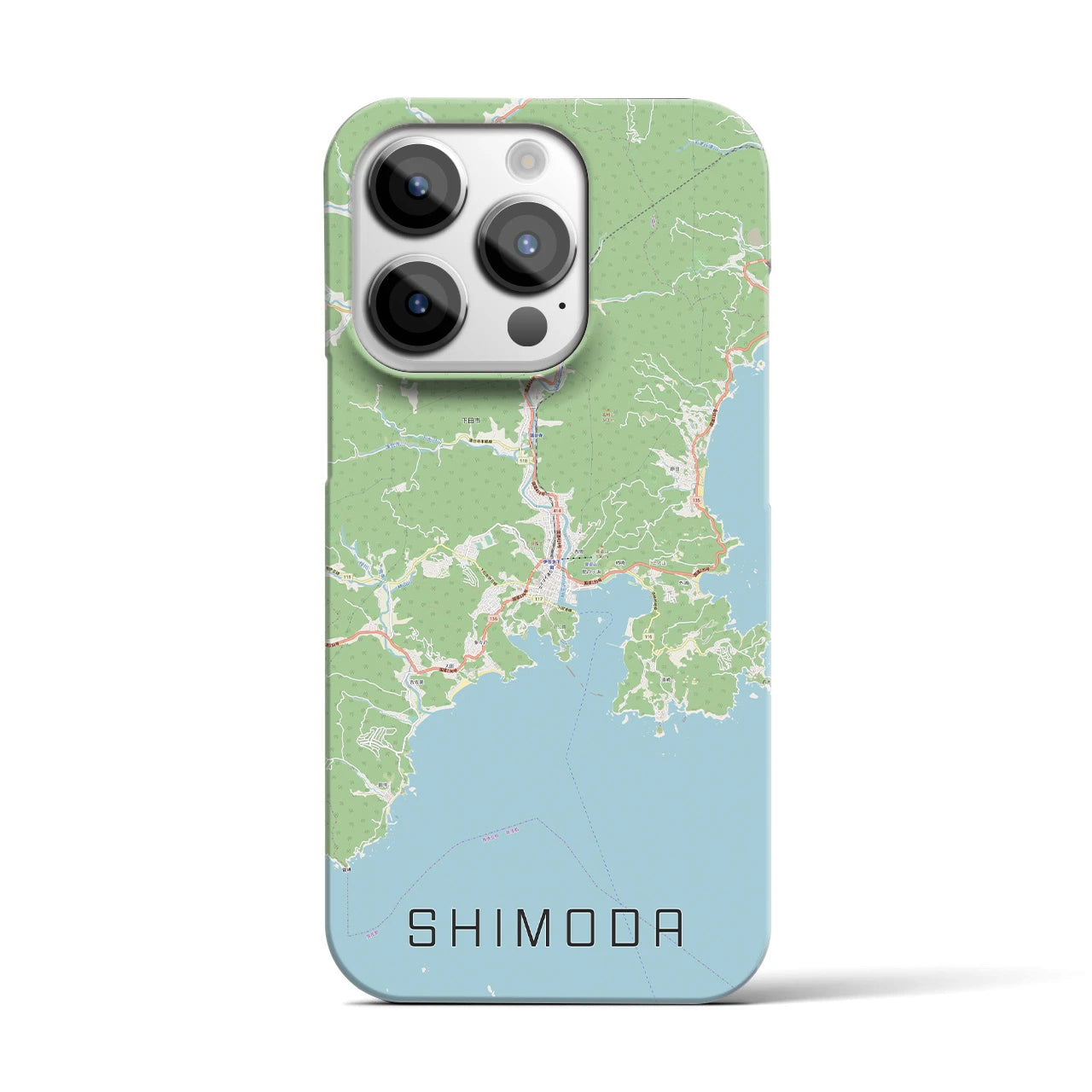 【下田(静岡県)】地図柄iPhoneケース(バックカバータイプ)