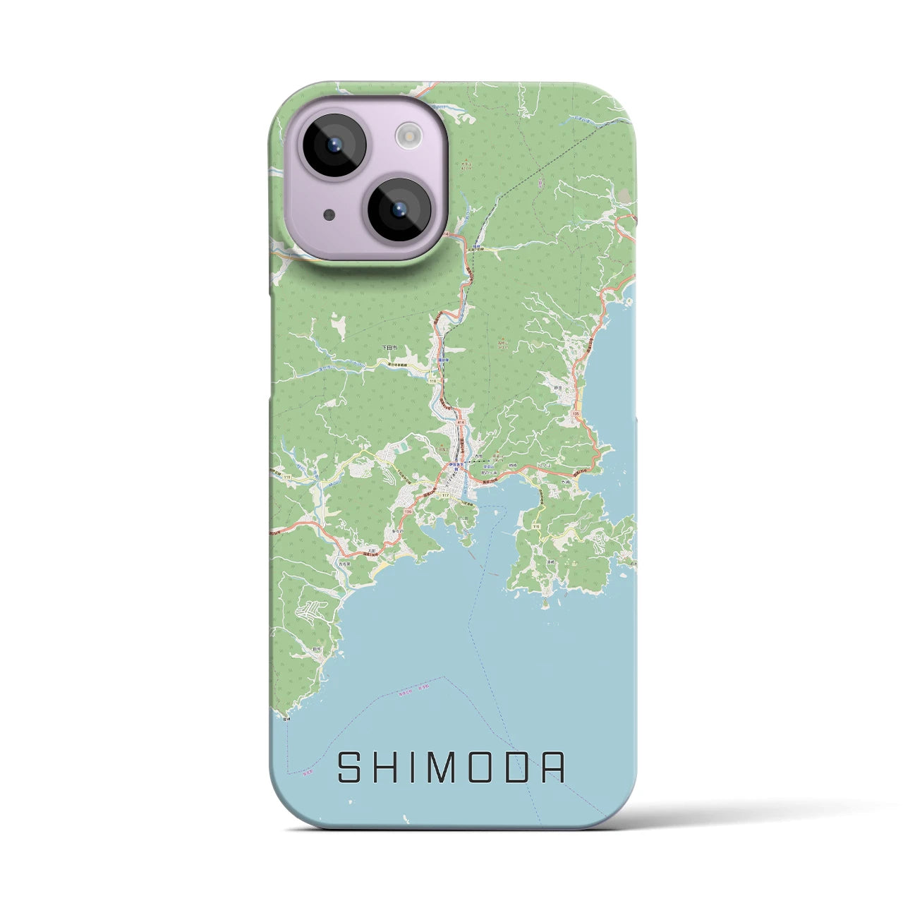 【下田(静岡県)】地図柄iPhoneケース(バックカバータイプ)