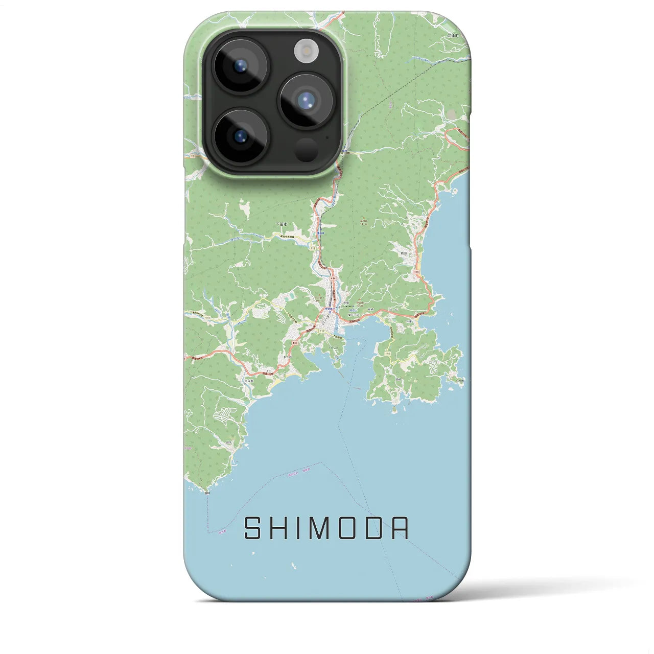 【下田(静岡県)】地図柄iPhoneケース(バックカバータイプ)
