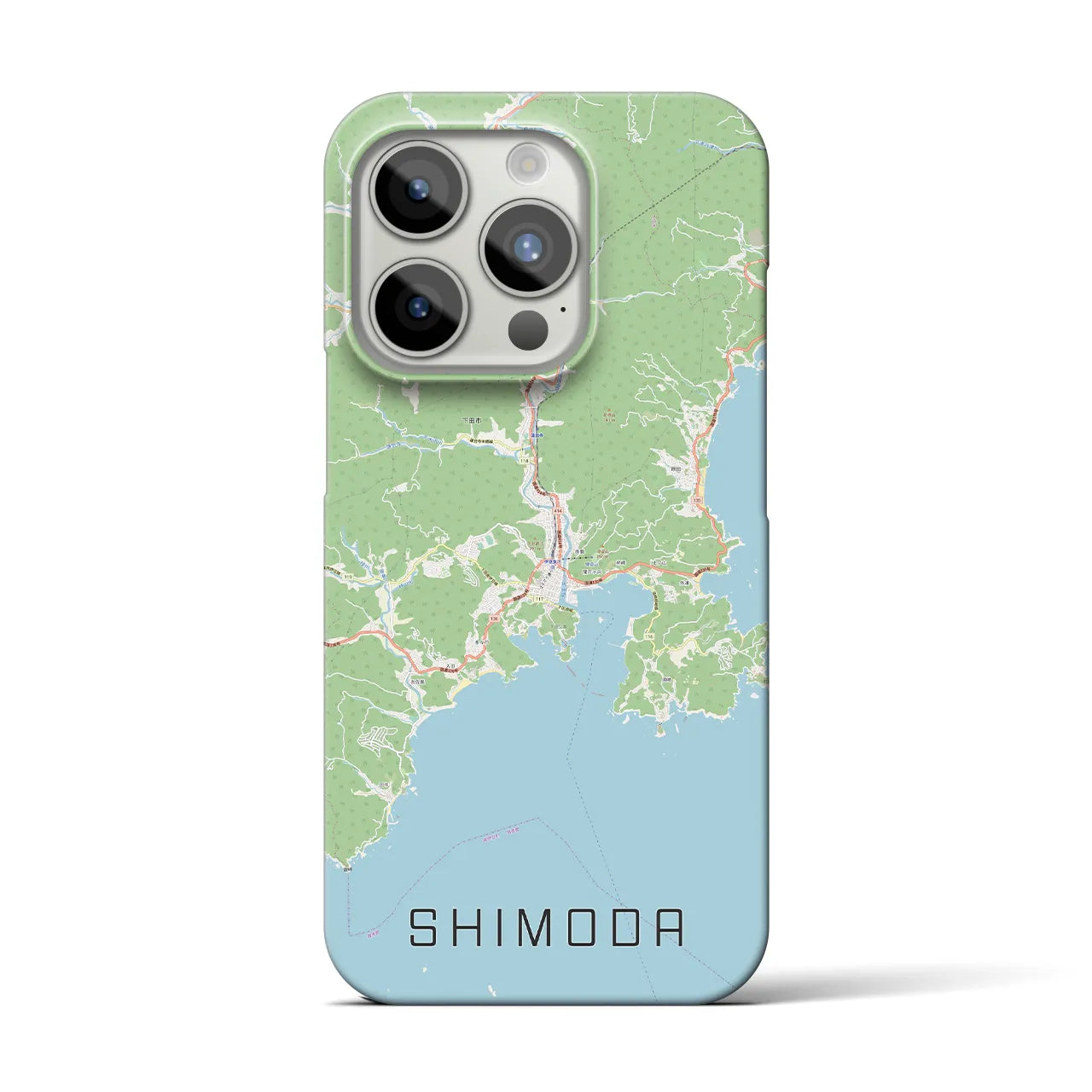 【下田(静岡県)】地図柄iPhoneケース(バックカバータイプ)
