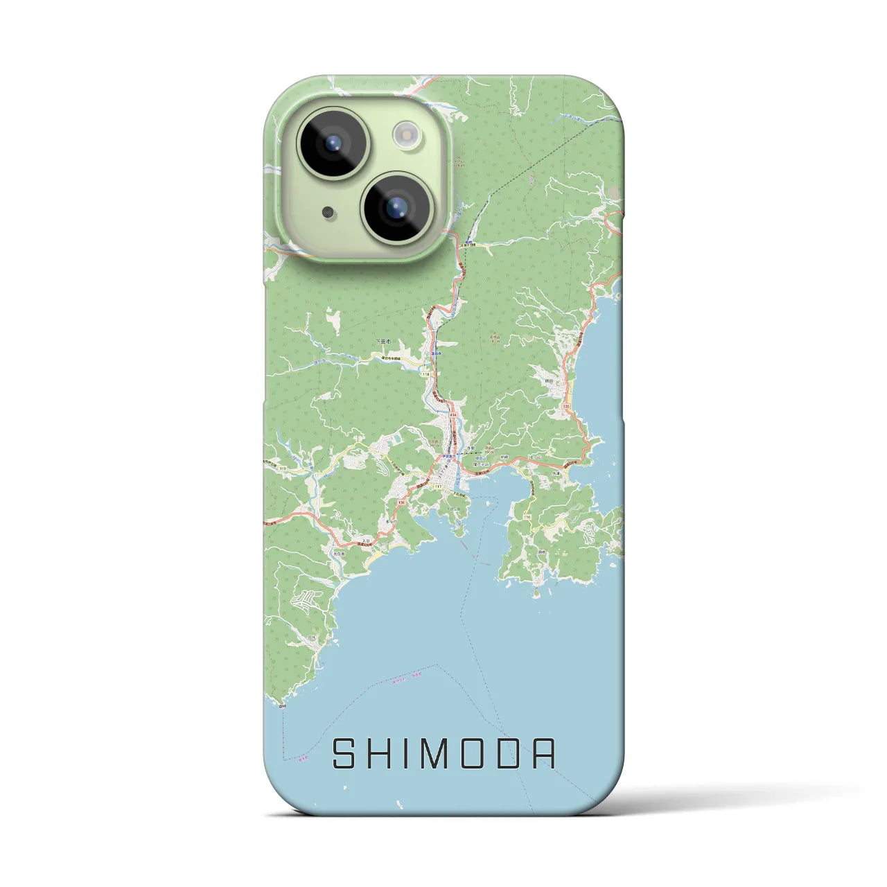 【下田(静岡県)】地図柄iPhoneケース(バックカバータイプ)