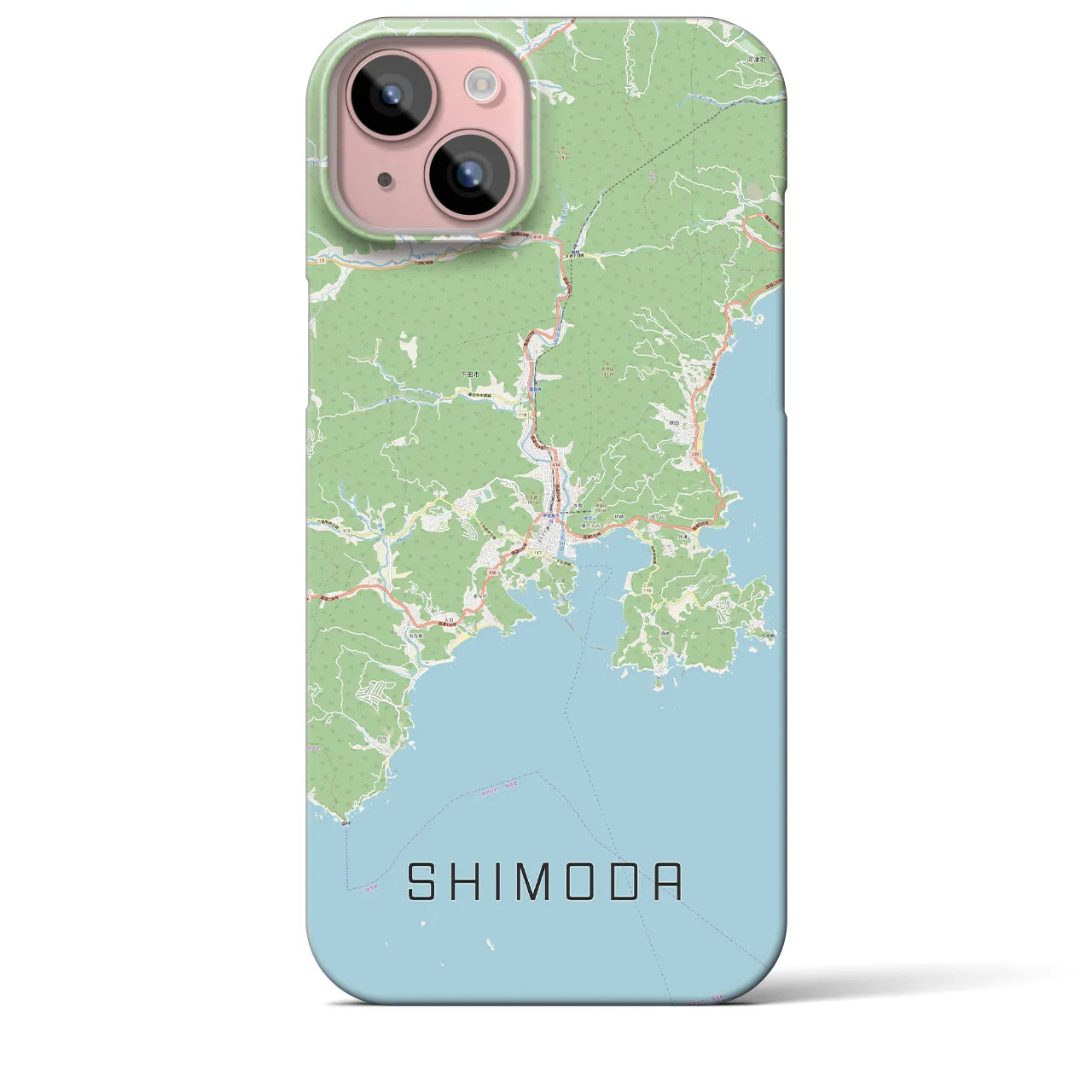 【下田(静岡県)】地図柄iPhoneケース(バックカバータイプ)