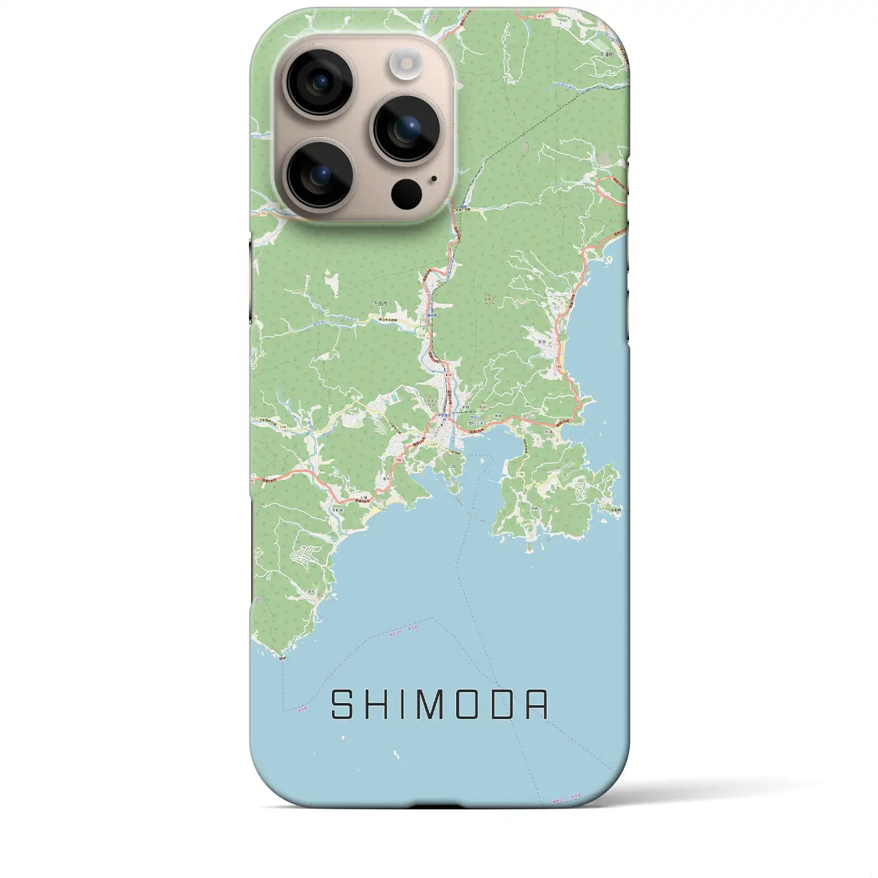 【下田(静岡県)】地図柄iPhoneケース(バックカバータイプ)
