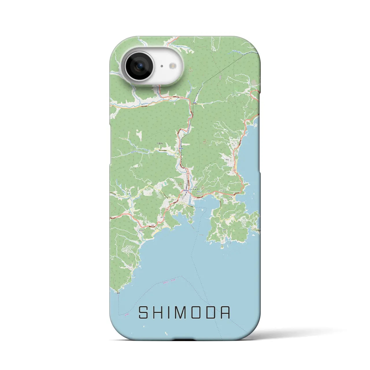 【下田(静岡県)】地図柄iPhoneケース(バックカバータイプ)
