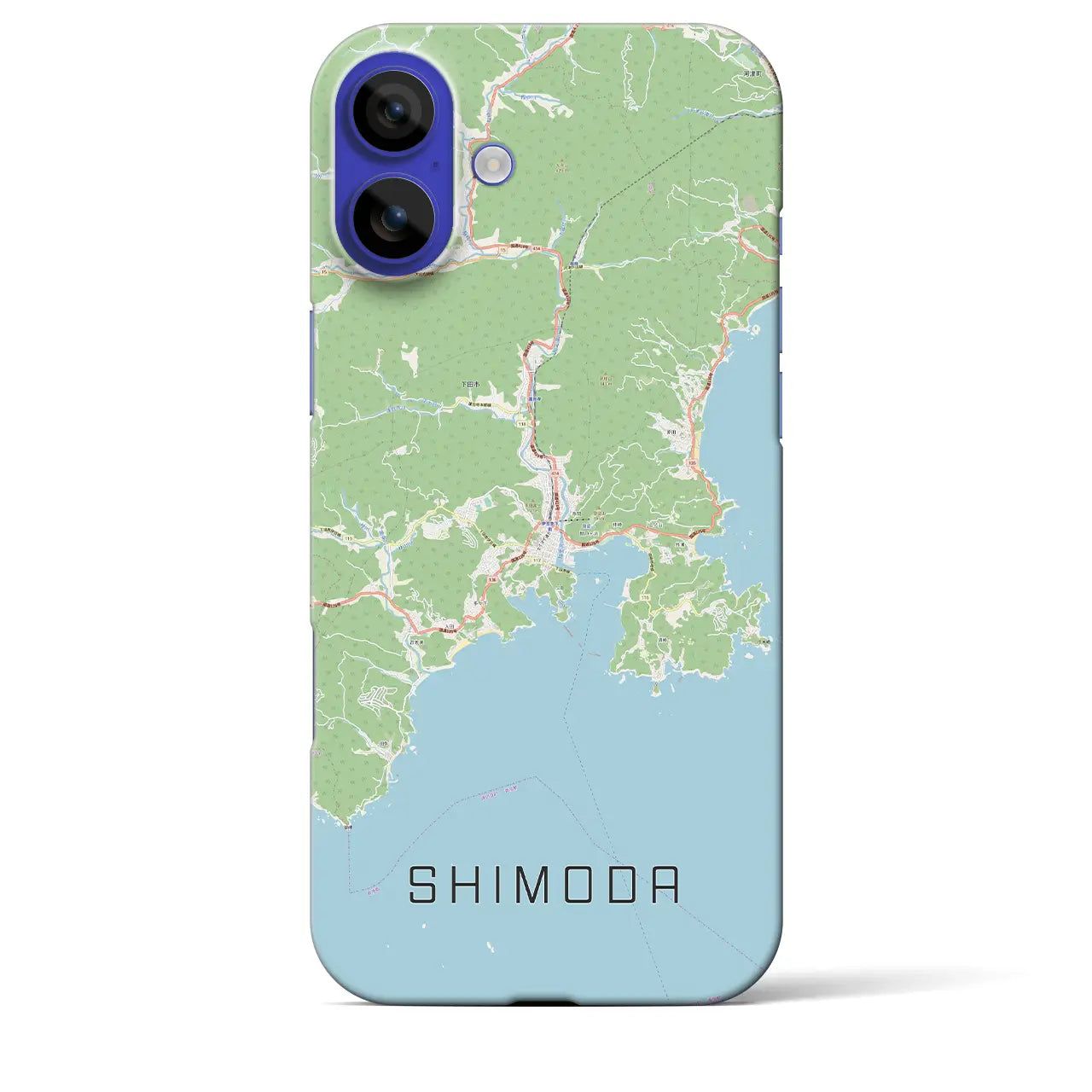 【下田(静岡県)】地図柄iPhoneケース(バックカバータイプ)